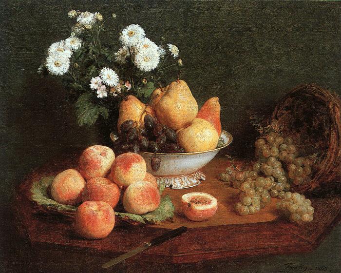 Henri Fantin-Latour Flowers and Fruit on a Table Sweden oil painting art